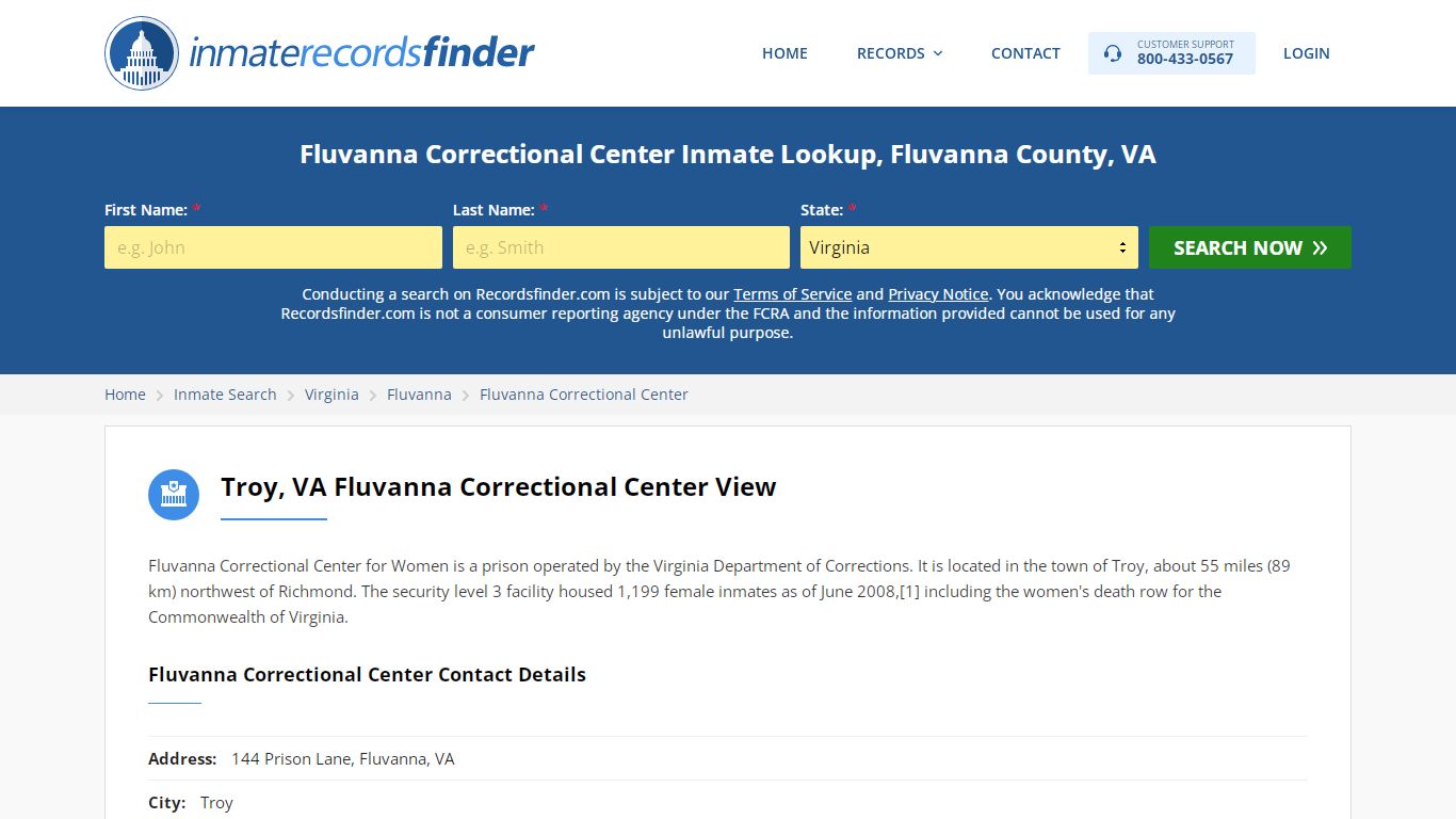 Fluvanna Correctional Center Roster & Inmate Search, Fluvanna County ...